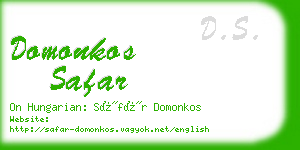 domonkos safar business card